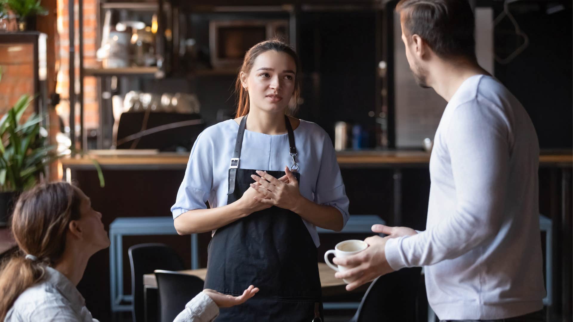 A customer criticizes the barista coffee despite being the same way it’s always prepared.